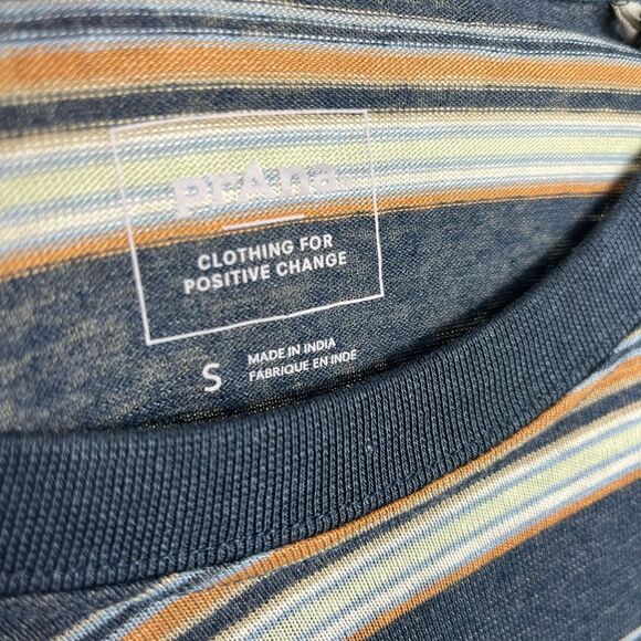 Prana Cardiff short sleeves shirt with chest pocket Nautical Stripe size small - Picture 6 of 11